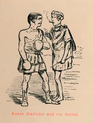 Roman Gladiator og hans beskytter, 1852