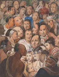 Tableau over indiske ansikter, 1811-ca. 1813.