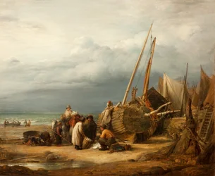 En utsikt over kysten ved Hastings, 1832