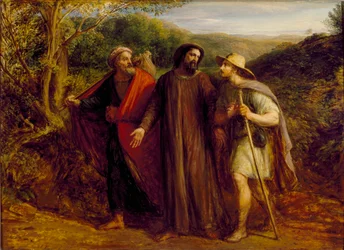 Kristi tilsynekomst for de to disiplene på reise til Emmaus, 1835