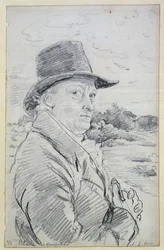 William Blake Wearing a Hat, (inskripsjon: Wm Blake at Hampstead) ca. 1825 (blyant)