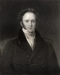 Henry John Temple, 3. vicomte Palmerston, gravert av H. R. Cook (virksom 1813-47), fra «National Portrait Gallery, bind IV», utgitt ca. 1835