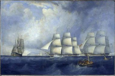 Hjelpeskipet «Vernon» utenfor Isle of Wight i England den 21. september