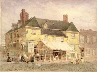 William Penns Mansion, South Second Street, Philadelphia, 1864 (gouache på papir montert på sponplater)