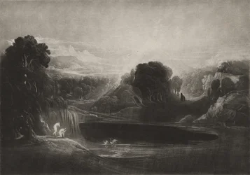 Paradise--Adam og Eva--morgenhymnen, ca. 1827 (mezzotint)