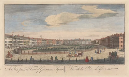 En perspektivvisning av Grosvenor Square