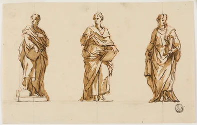 Tre studier for statue av John Locke