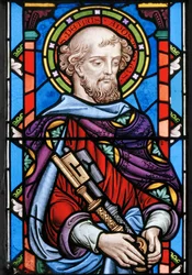 St Peter, detalj fra The Crucifixion, 1861 (farget glass)