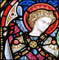 The Sacrifice of Abraham, 1861 (farget glass)