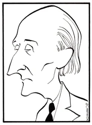 Frederick Delius - karikatur av John Minnion - engelsk komponist - 29. januar 1862 - 10. juni 1934