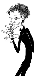 Peter Maxwell Davies - karikatur - britisk komponist - b