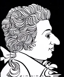 Wolfgang Amadeus Mozart - karikatur
