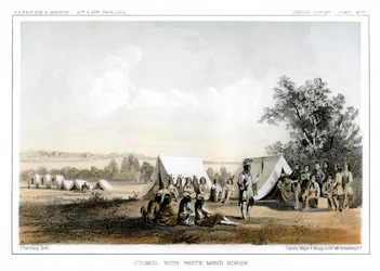 Råd med White Mans Horse, 1856.
