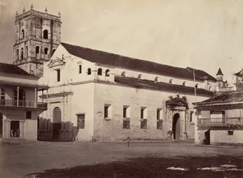 Tropisk landskap, katedralen, Cartagena, 1871.