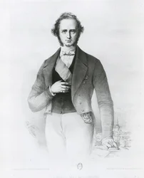 Portrett av Henry John Temple (1784-1865) Lord Palmerston, gravert av Collette