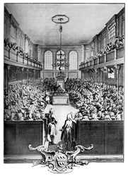 Interiør av Underhuset, Westminster, London, 1742, c1902-1905.