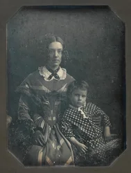 Elizabeth Bakewell James og hennes sønn, Frank B. James, ca. 1846.