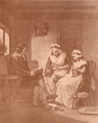 Huslig lykke, Laetitia med sine foreldre, 1789