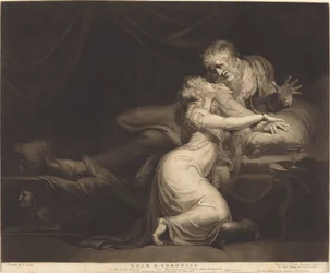 Lear og Cordelia, 1784.