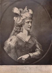 Sarah Siddons, walisisk skuespillerinne, som Zara i William Congreves spiller The Mourning Bride, c1783 1894