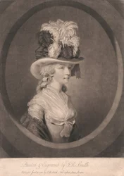 Ung dame med fjærhatt