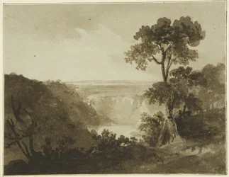 Utsikt fra Clifton Down, ca. 1820 (blyant og akvarell på papir)