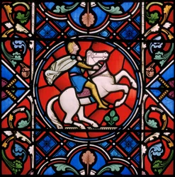 Upton Magna, St. Lucy, Clayton & Bell, John Richard Clayton (1827-1913), romersk kavalerist, 1860
