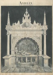 Ashley Church - Ashley Tomb: penn og vask tegning, nd [?19th cent] (tegning)