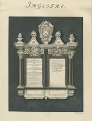 Ingestre kirke - tavler til Walter Chetwynd eldste og yngre: maleri, nd [? 1800-tallet] (maleri)