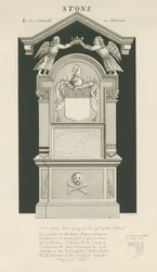 Stein - Tomb of Thomas Crompton: sepia-tegning
