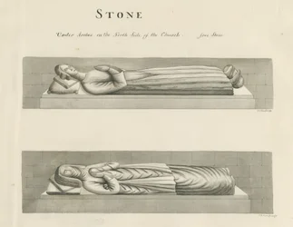 Steinkirke - Graver: sepia-tegning, nd [1800-tallet] (tegning)