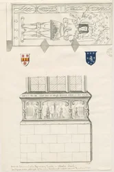 Uttoxeter Church - Monument of Kinnersley Family: penn- og vasketegning, nd [midten av 1800-tallet] (tegning)