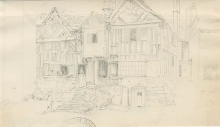 Uttoxeter Town - [Ale Warehouse]: pencil drawing, nd [?mid 19th cent] (drawing)