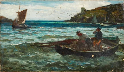 Fisherfolk (olje på lerret)