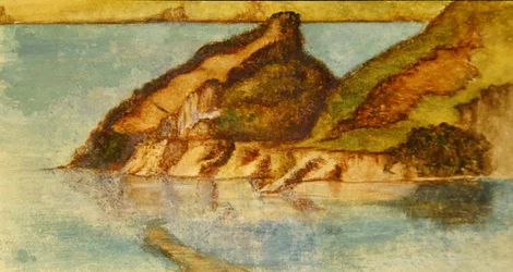 Lake scene, ca. 1880 (akvarell på papir) (par til 359451)