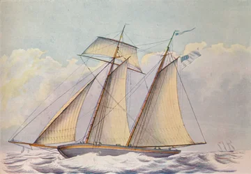 Amerikansk toppseilskonner, 1825