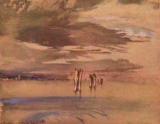 En grå morgen nær Venezia, 1800-tallet