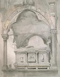 Studie for graven til Mastino II della Scala i Verona, 1852