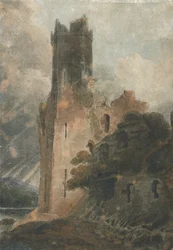 Et slottstårn (Caernarvon Castle)