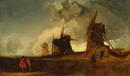 Dreneringsmøller i Fens, Croyland, Lincolnshire