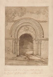 Inngang til kornmarkedet, tidligere St. Louis-kapellet, i Bayeux