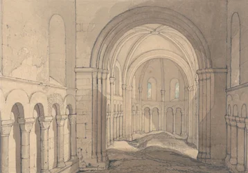 Interiøret i kapellet Saint Julien, nær Rouen, Normandie