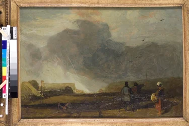 Landskap i Normandie (olje på lerret)