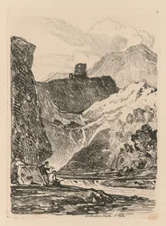Liber Studiorum: Plate 12, Dolbadern Castle, Llanberris Lake, Nord-Wales