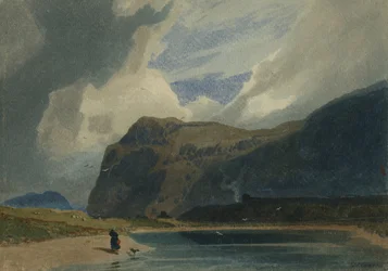 Fjellscene i Wales, 1810 (wc-papir)