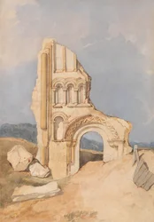 Ruinen av en normannisk kirke