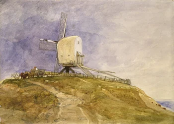 Vindmølle på en høyde, 1800-tallet