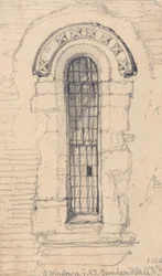 Vindu på nordsiden av Burnham Ulph kirke, Norfolk