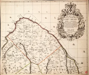 Et nytt og nøyaktig kart over øya Barbados i Amerika ifølge en undersøkelse gjort i årene 1717 til 1721 av William Mayo