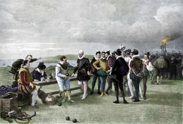 Armadaen i sikte, Plymouth hakke, 1880, 1911
